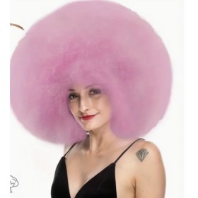 Afro pruik XXL rose LAATSTE!
